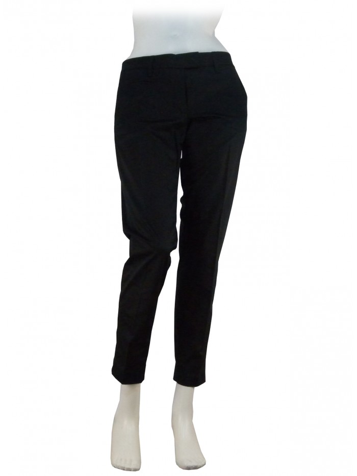 Pantalone Donna Aslan modello Capri, vita bassa, tasca filo Pantalone Donna Aslan modello Capri, vita bassa, tasca filo