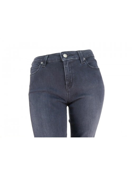 Women's jeans, flared model, regular waist, slim fit with flowers