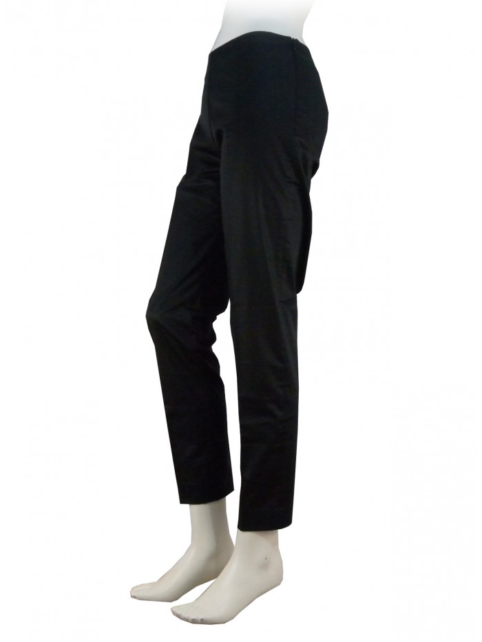 Pantalone Donna vestibilità slim con cerniera laterale, rasatello