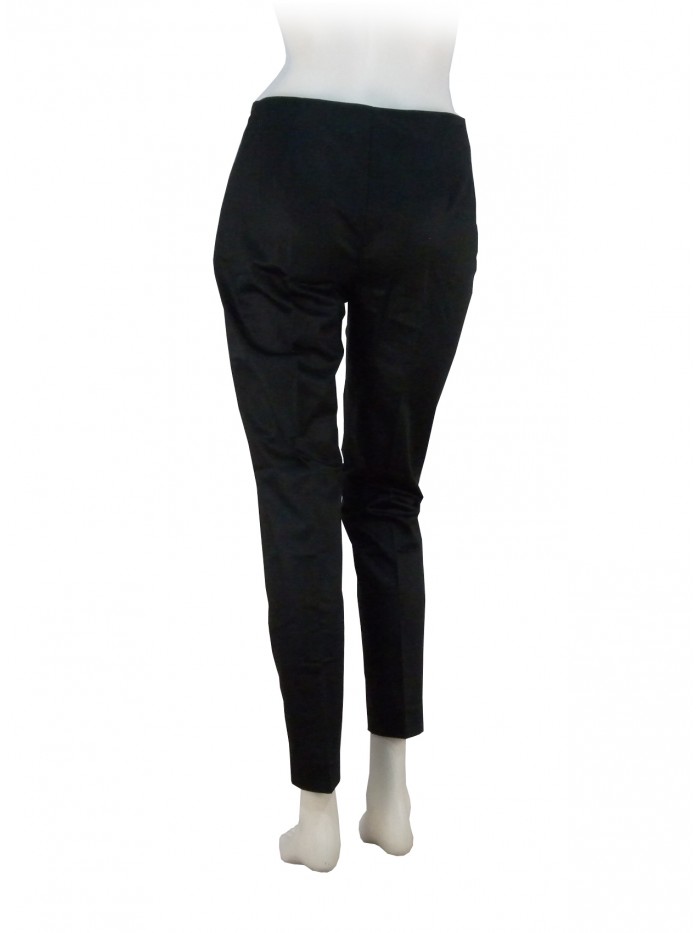 Pantalone Donna vestibilità slim con cerniera laterale, rasatello