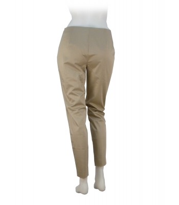 Trousers Woman slim fit with side zipper, sateen 2