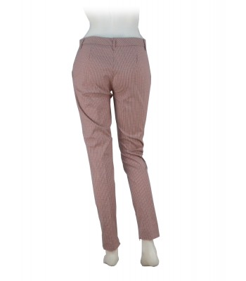 Pantalone Donna tasche modello americano, fantasia a quadretti, 2