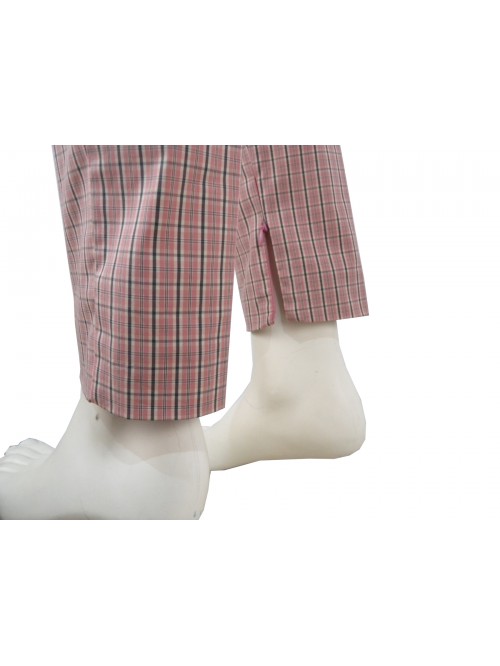 Pantalone Donna tasche modello americano, fantasia a quadretti,