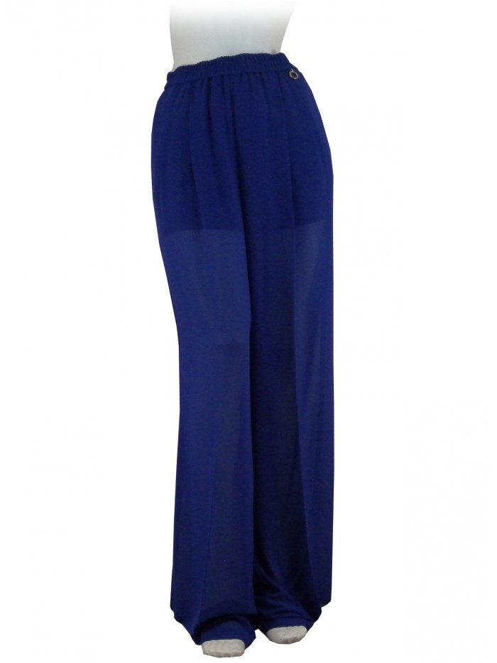 Pantalone Donna Byron, vita elastica, modello gamba a palazzo. Pantalone Donna Byron, vita elastica, modello gamba a palazzo.