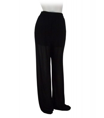 Pantalone Donna Byron, vita elastica, modello gamba a palazzo. 2