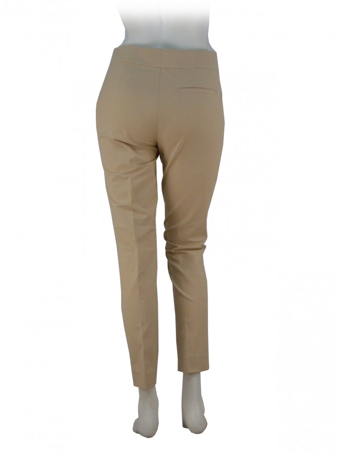 Woman high waist trousers, slim fit, hidden closure button