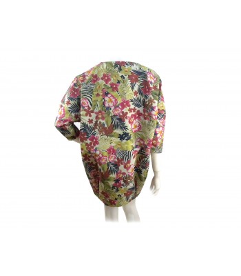 Woman jacket floral decoration "Egg" model with 3/4 sleeve. 2