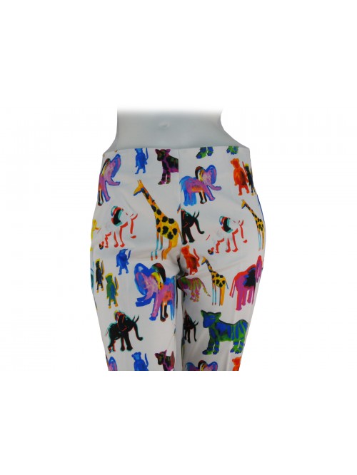 Woman fantasy Zoo trousers on a white background