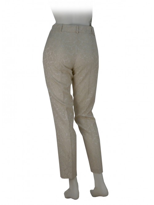 Trousers Woman elegant floral decoration embroidery effect, wearability