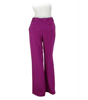 Pantalone Donna a zampa, vestibilità larga, vita bassa, 2 tasche 2