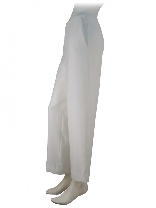 Woman wide short pants cady fabric, wide fit