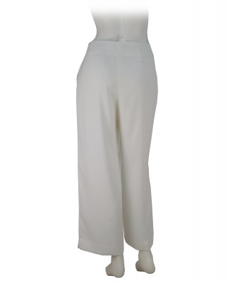 Pantalone Donna largo corto tessuto cady, vestibilità larga 2