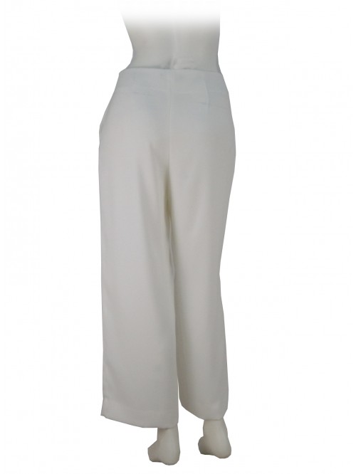 Pantalone Donna largo corto tessuto cady, vestibilità larga