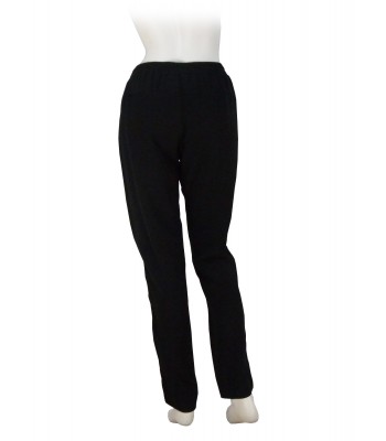 Woman trousers cady fabric, wide fit, embossed decoration 2