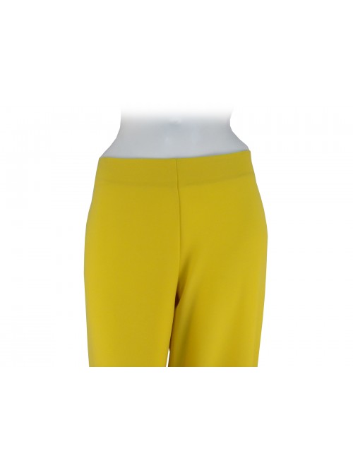 Pantalone Donna a palazzo tessuto cady, vestibilità larga corto alla caviglia