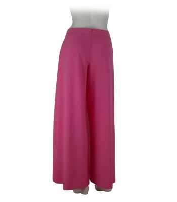 Women's trousers in palazzo cady fabric, wide ankle short fit 2