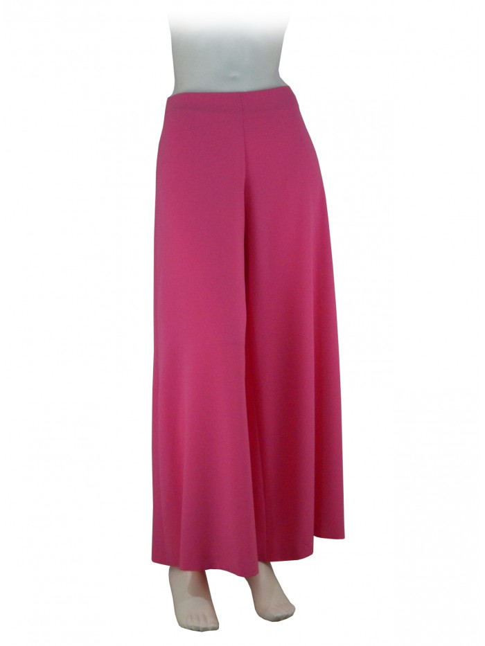 Women's trousers in palazzo cady fabric, wide ankle short fit Women's trousers in palazzo cady fabric, wide ankle short fit