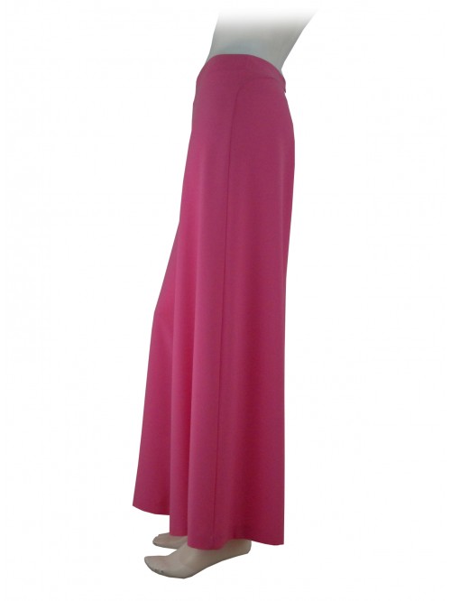 Women's trousers in palazzo cady fabric, wide ankle short fit