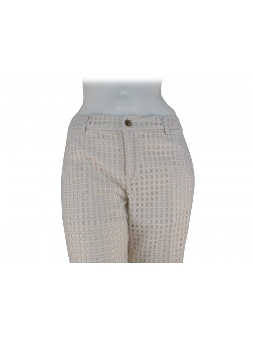 Pantalone Donna Sangallo lamina traforato, vestibilità regolare