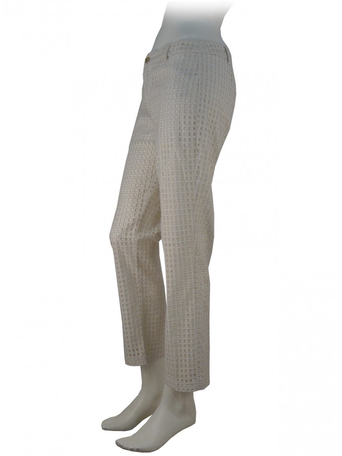 Pantalone Donna Sangallo lamina traforato, vestibilità regolare