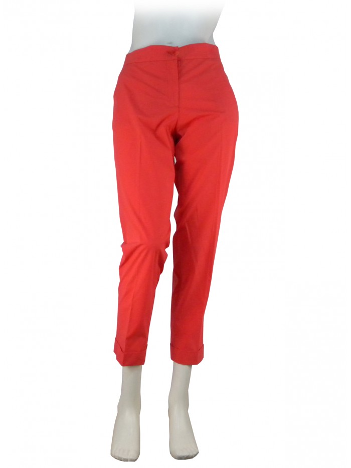 Trousers Woman slim fit pockets American model, fold part