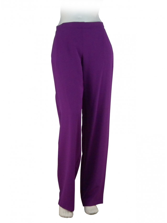 Pantalone Donna modello a palazzo, elastico in vita, 2 tasche Pantalone Donna modello a palazzo, elastico in vita, 2 tasche