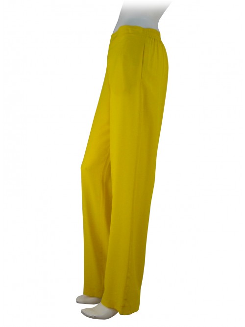 Pantalone Donna modello a palazzo, elastico in vita, 2 tasche