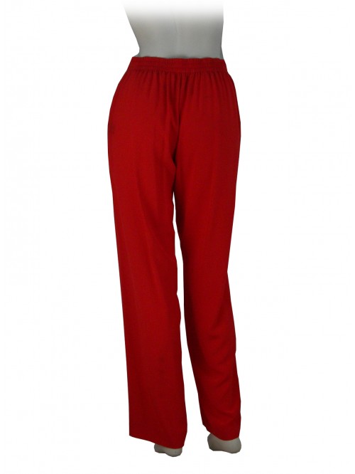Pantalone Donna modello a palazzo, elastico in vita, 2 tasche