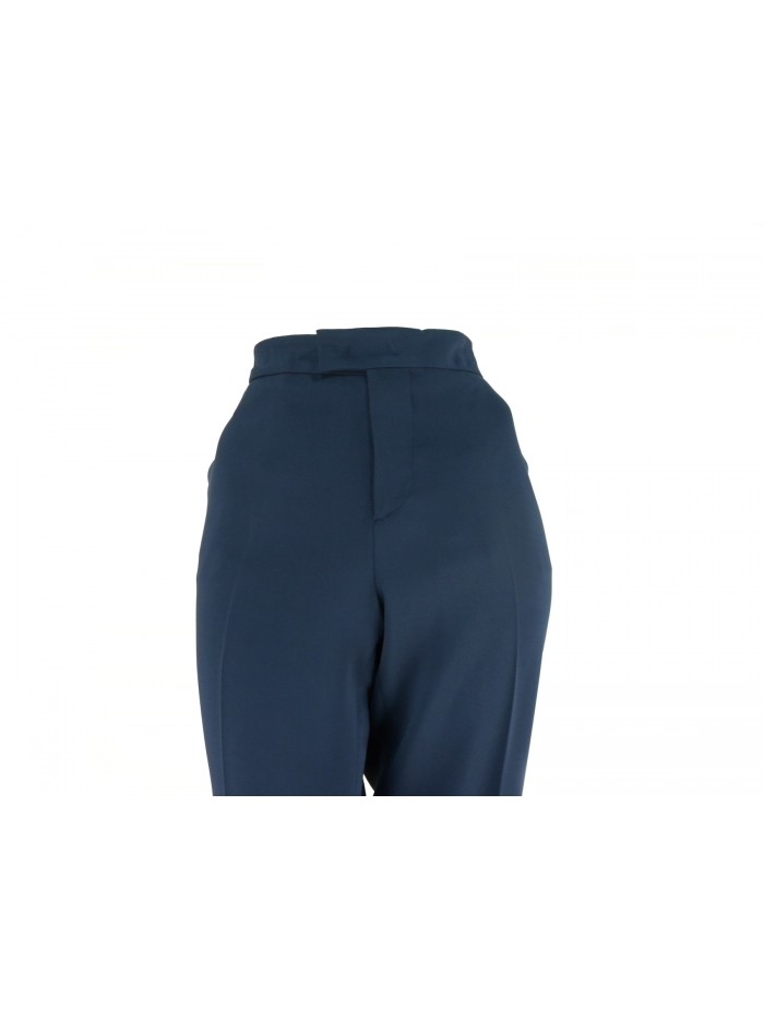 Pantalone Donna tessuto Cady, vestibilità slim, vita alta, 2 tasche a filo