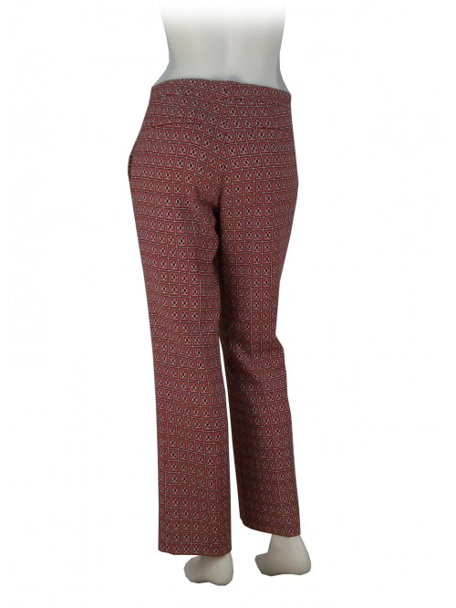 Pantalone Donna fantasia modulare, vestibilità regolare, vita bassa