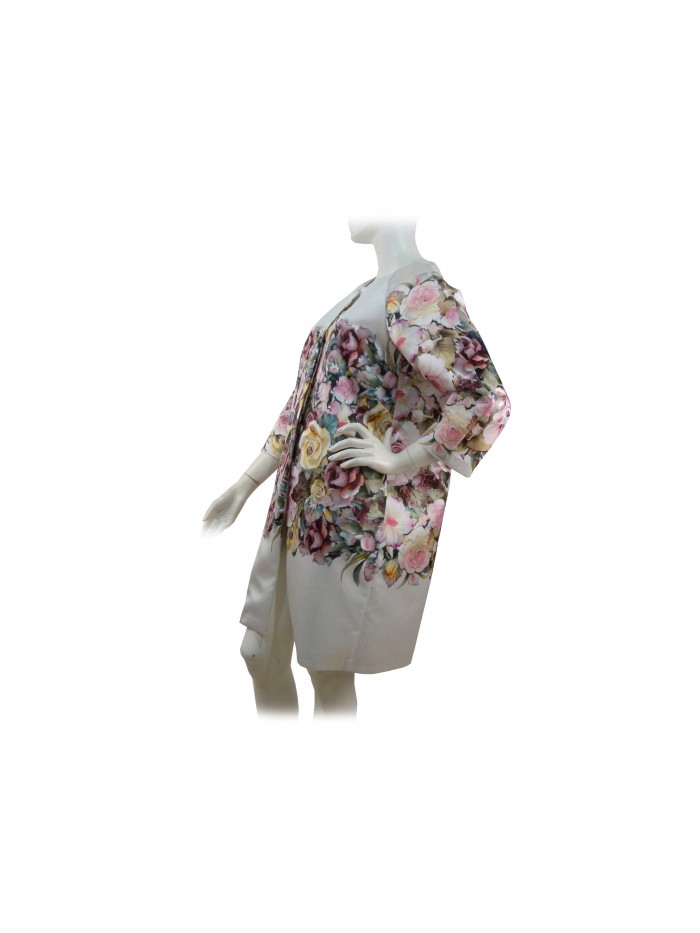 Woman jacket chanel duster, central part and 3/4 sleeves