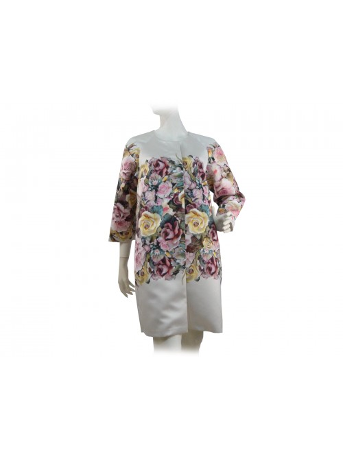 Woman jacket chanel duster, central part and 3/4 sleeves Woman jacket chanel duster, central part and 3/4 sleeves