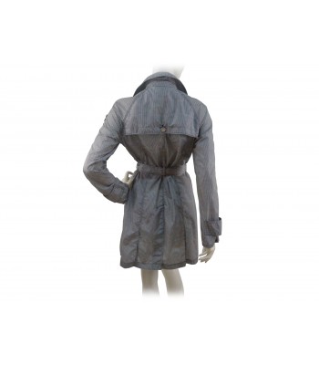 Giacca Donna impermeabile Pied de poule, bottoni cromati, cintura vita 2