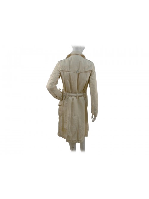 Women's Double-breasted Trench Jacket, metal-on-tone buttons