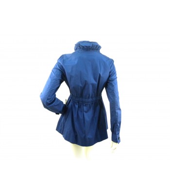 Woman jacket with drawstring waist, high collar with curling 2