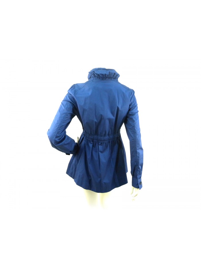 Giacca Donna spolverino con coulisse vita, collo alto con arricciatura