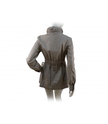 Giacca Donna spolverino con coulisse vita, collo alto con arricciatura 2