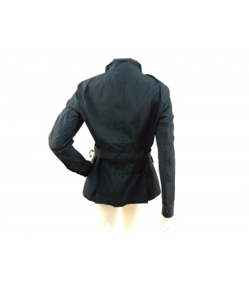 Single-breasted women's jacket with straps, waist belt with adjustable buckle 2
