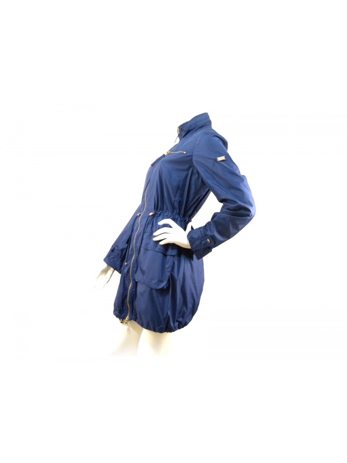 Giacca Donna con pistagna e cappuccio interno, coulisse vita, chiusura zip