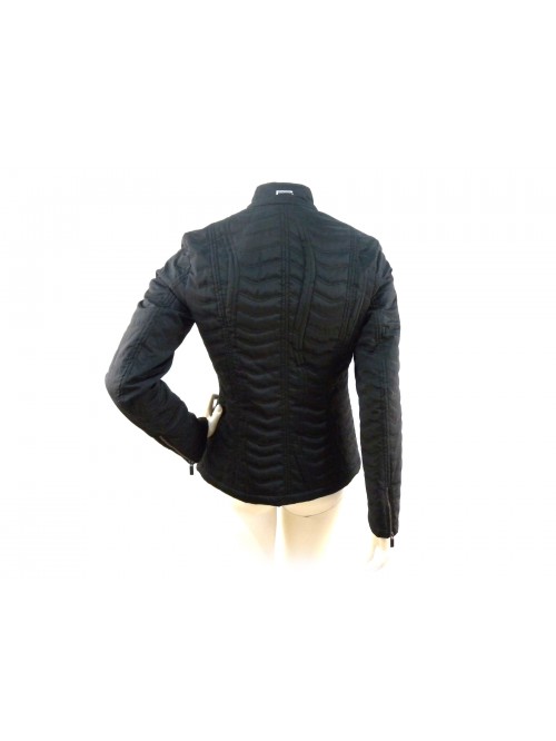 Quilted jacket woman zig zag stitching with pistagne