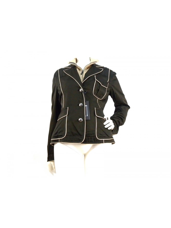 Women's jacket with a flared cut, with a contrasting border Women's jacket with a flared cut, with a contrasting border