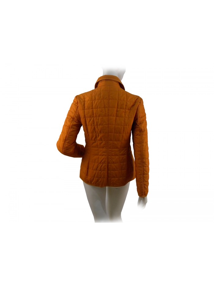 Flared lined women's jacket, ultra light feather quilt