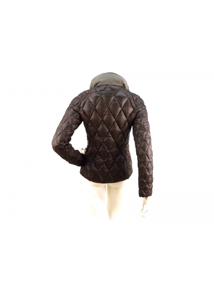 Jacket Woman quilted rombi quilted jacket, shirt collar, zip closure