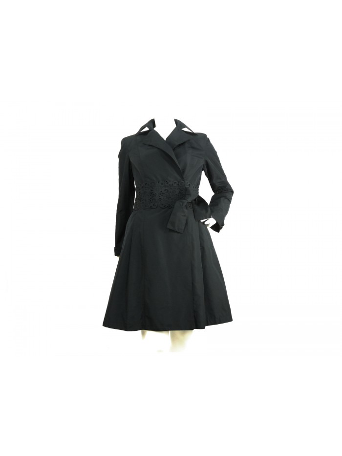 Woman jacket duster with striped sequins, round neck Woman jacket duster with striped sequins, round neck