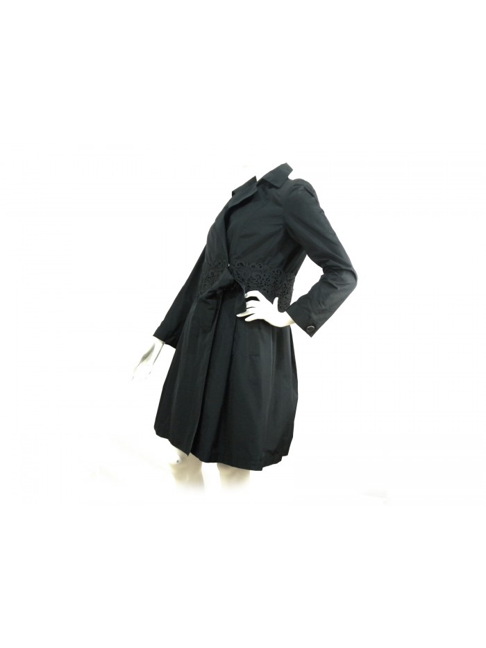 Giacca Donna spolverino con Paillettes rigato, giro collo