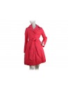Woman Trench jacket, central knot closure, around the leg