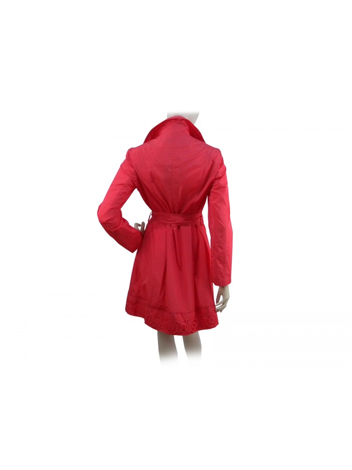 Woman Trench jacket, central knot closure, around the leg