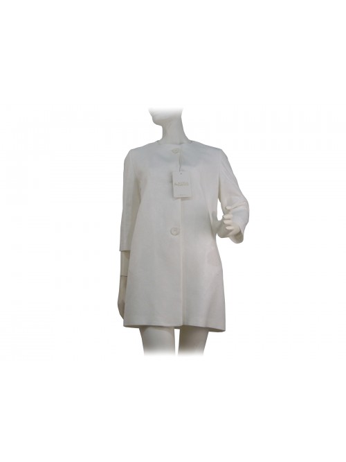 Woman Jacket duster fabric worked on color, round collar Woman Jacket duster fabric worked on color, round collar