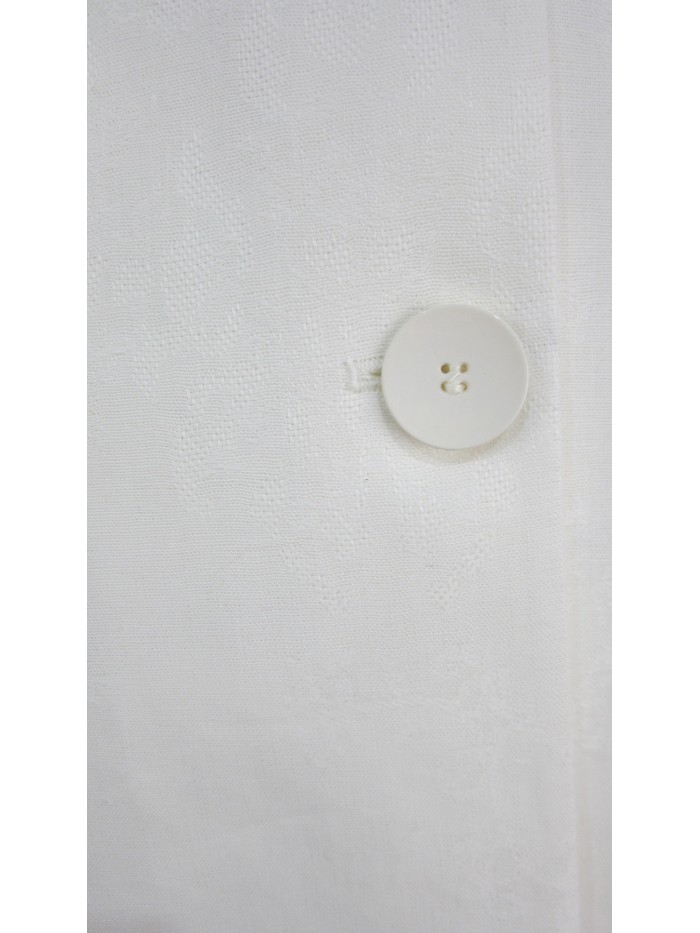 Giacca Donna spolverino tessuto lavorato su tinta, collo a giro