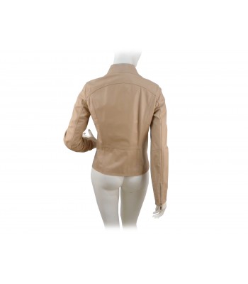 Slim Grid model woman jacket, pistachio collar, zip closure 2